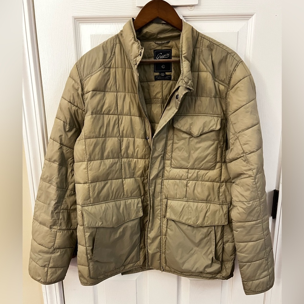GRAYERS PUFFER COAT TAN SIZE MEDIUM
